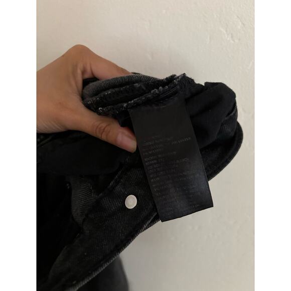 BDG Urban Outfitter Jeans Women's 26 Crop Twig High Rise Black Cut Out Raw Hem - Picture 9 of 10